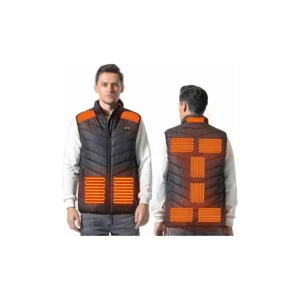 Heated Vest USB Charging Heated Vest Unisex Outdoor Hiking Motorcycle Hunting Camping Skiing (NO BATTERY) XL