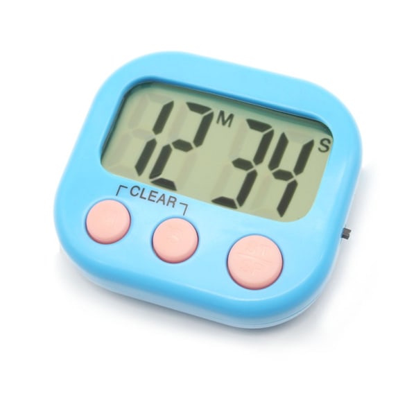 6-Pack Teachers Digital Timers Large LCD Display Loud Alarm Minute Seconds Countdown with Classroom, Homework, Workout Switches (3 Blue  3 White)