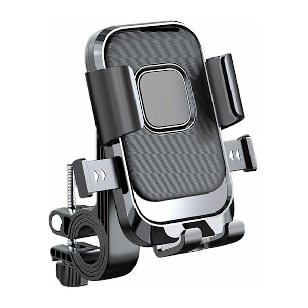 (Svart) telefonholder for sykkel, smarttelefonholder for motorsykkel, svingbar 360 grader