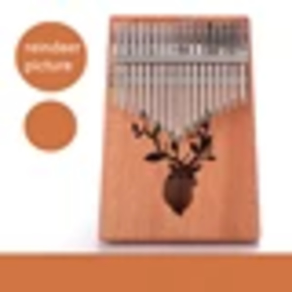 Kalimba Begyndere 17-Key Rådyr Finger Piano Bærbart Instrument Producerer Smukke Lyde