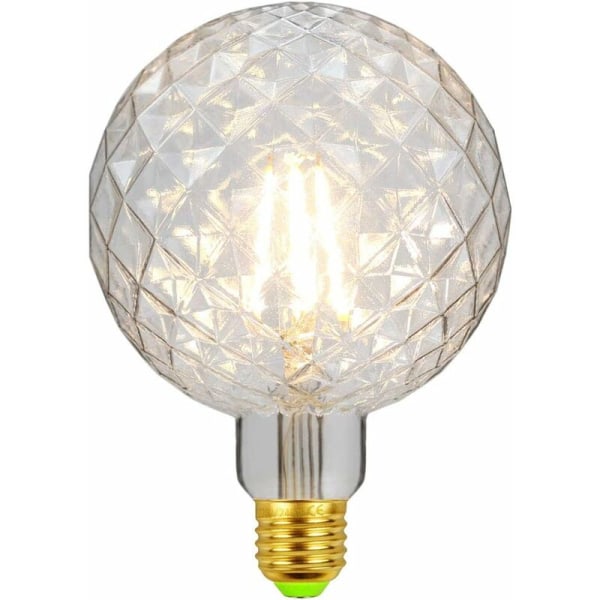 LED Crystal Edison-glödlampor 4W 2700K Varmvitt 360 Lumen 220/240V E27 Specialdekorativa glödlampor (G125 Crtystal) [Energiklass A++]