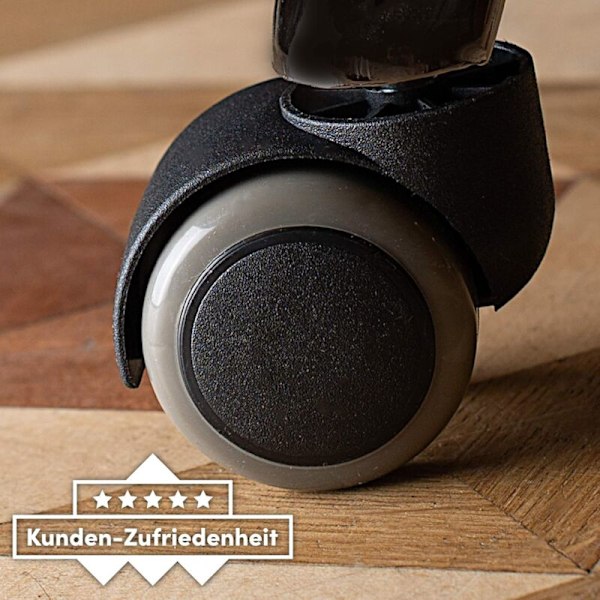Set med 5 hjul för kontorsstol - Dimension: 11 x 48 mm - hjul för skrivbord lämpliga för hårda golv - 360° rotation
