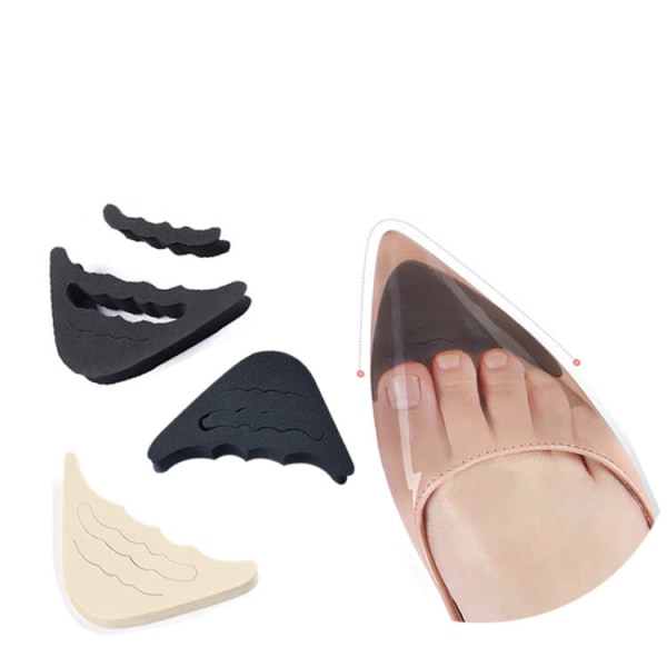 2 par skopuder, der gør store sko behagelige (sort/beige)