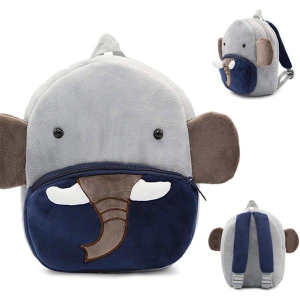 Barnryggsäck för förskola Elefant Barnryggsäck Söt tecknad djur Skolväska för flicka pojke 1-3 år Barnens dag presenter