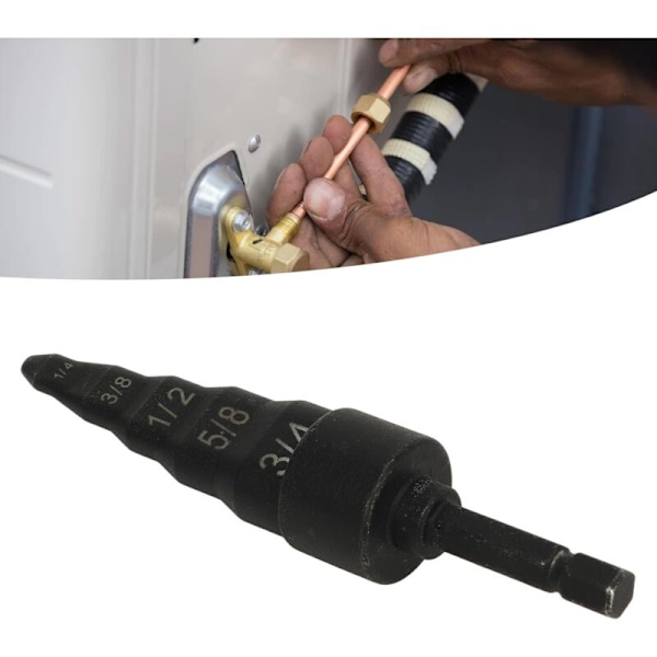 Kopparrörsexpanderare för luftkonditionering, fläns med metallisk kopparslang 5 i 1, verktyg för att expandera rör av 1/4, 3/8, 1/2, 5/8, 3/4 tum