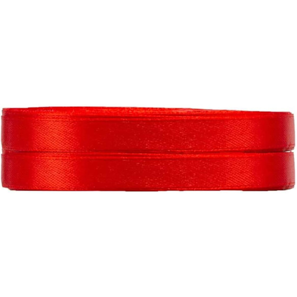 2 rullar 92 M satinband bredd 2 cm - Dekoration för blommor, presenter, bröllop, fester. (Bredd 2 cm, Röd)