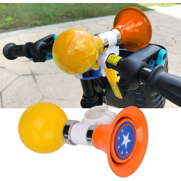 Barncykelhorn Högt ljud Färgglad Barncykelklocka Cykelstyre Klockring för Pojkar Flickor (Orange)
