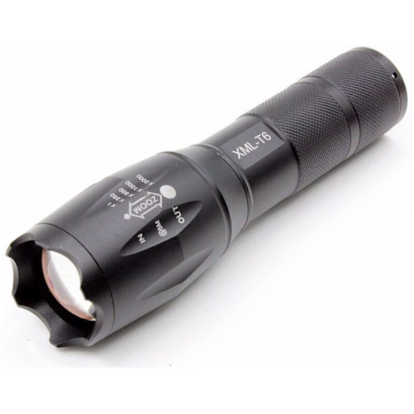 Ultra kraftfull LED ficklampa, 1000 lumen, zoombar, 5 ljuslägen, stöttålig för nödsituationer, vandring, camping, 2-pack