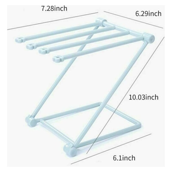 Foldbart stående håndklædeholder, badeværelseshåndklædeholder med 4-stangs design er velegnet til soveværelset, badeværelset, det