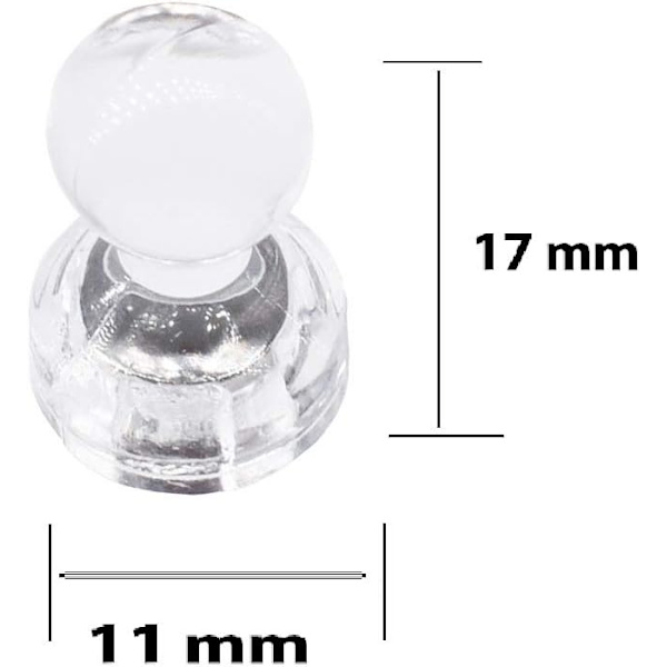 Hvite trykknappmagneter, 28-pakning med sterke magnetiske trykknapper, perfekte magneter for whiteboards, kjøleskap, kart og kalendere.
