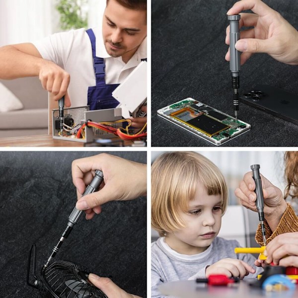 150 in 1 Tarkkuusruuvimeisselisarja, Kannettava ruuvimeisselisarja 120 magneettisella kärjellä, Kuusioruuvimeisseli puhelimelle, kannettavalle tietokoneelle, PC:lle, kellolle, laseille, musta