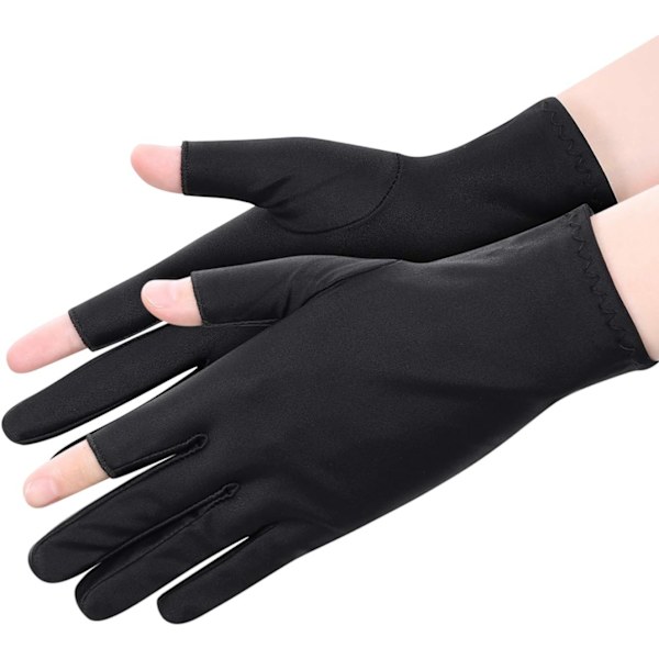 Unisex UV-suojaukselliset hanskat kosketusnäyttöön, ajohanskat, liukumattomat, läpikuultavat sormet, lyhyet kevät- ja kesähanskat, hengittävät, kaksi sormea, ohut urheiluhanskat Ca:lle