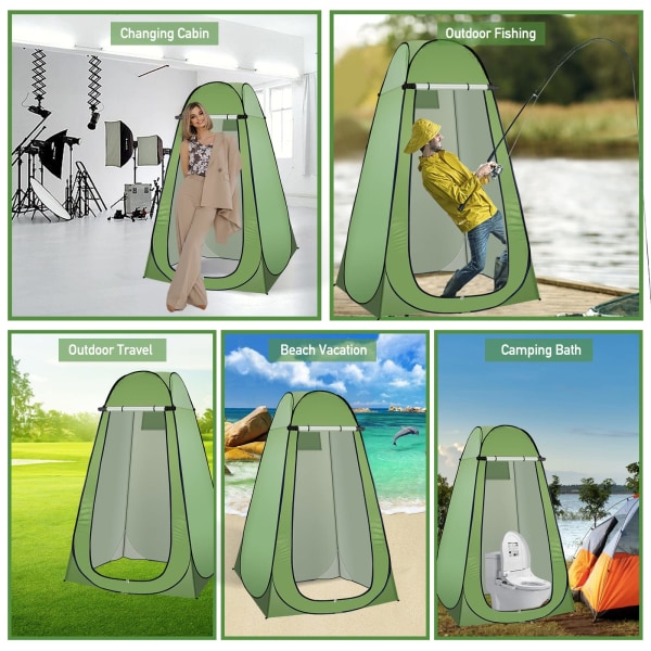 Campingbruser - Pop Up Privacy Shower Tent, Bærbart Camping Shower Tent, Camping Toilet Omkædningsrum Markise Med Vinduer Til Camping Og Strand