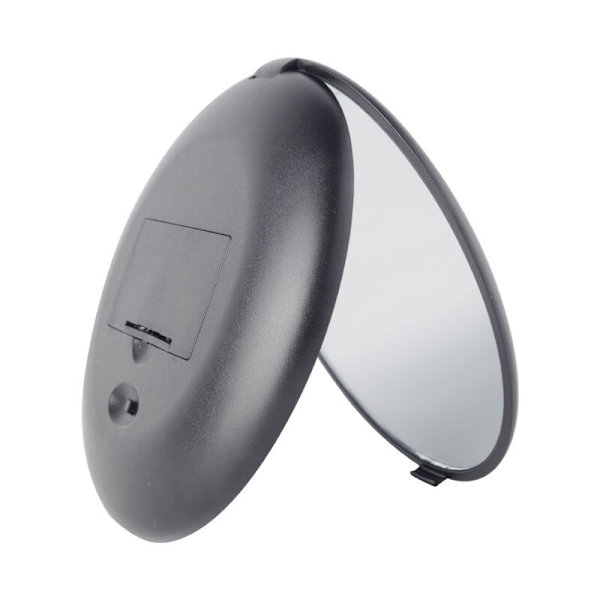 BETT LED-taskupeili 10x/1x suurennuksella, kannettava meikkpeili matkoille/työhön/haastatteluun（Musta）