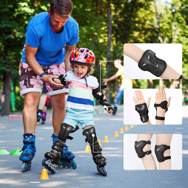 Barn Inline Skate Protection Sets Cykel Skyddande Knäskydd 5-16 År Gamla Barn Skateboard Scooter Protection Set