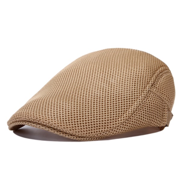 Mænds Åndbar Mesh Sommerhat Justerbar Newsboy Beret Ivy Hat Flat Cap