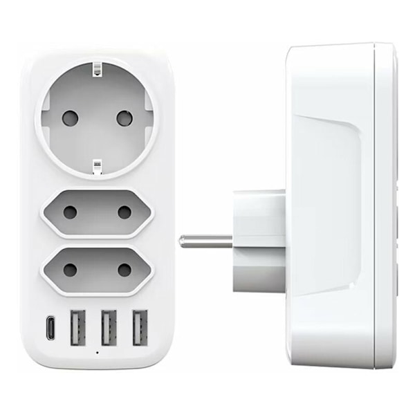 USB multistikdåse, 3A USB Multistik 3a porte og 3 porte, Multipel USB Magnetr 6 i 1 4000W, USB Multistikdåse til hjemmet Kontoret Rejsekompatibel