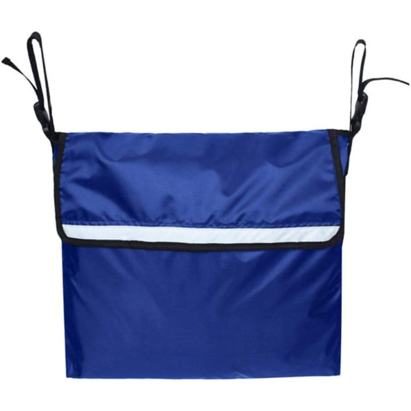 Blå förvaringsväska för rullstolsryggsäck, multifunktionell rullstol