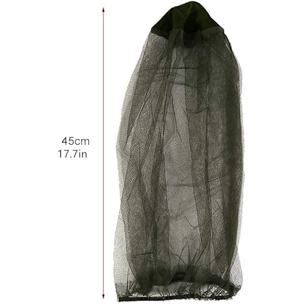 4-pakning myggnetting for ansikt, myggbeskyttelse for hode, myggnetting for hode, mygghette, beskyttelse mot mygg og insekter
