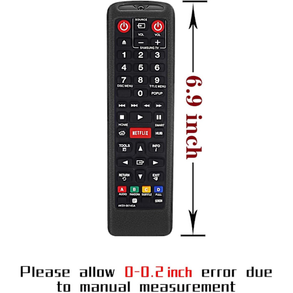 (Svart) Silikon Skyddsfodral för Samsung Fjärrkontroll, AA59-00741A AA59-00786A BN59-01315B, Skyddsskal för Samsung Fjärrkontroll, Anti-Slip,