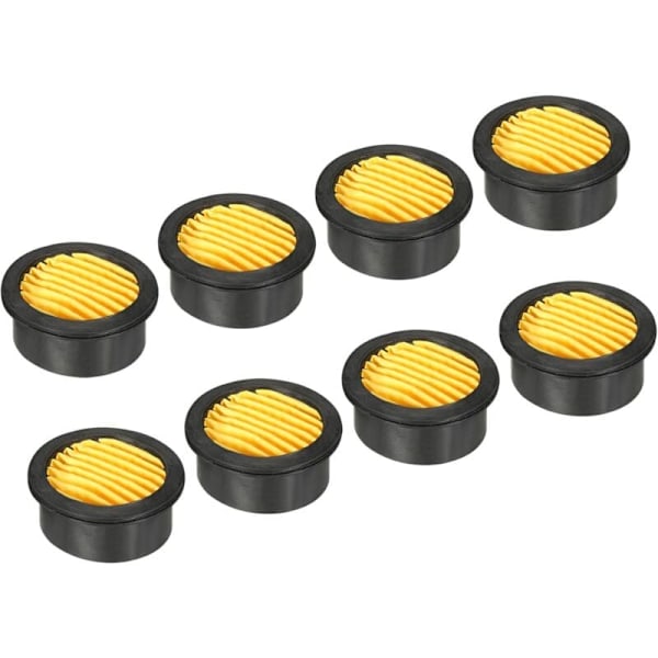 Luftkompressorfilter, 8-pack Ljudreducerande Luftkompressortillbehör för Generatorer, Fläktar, Avgasportar, Svart, Gul