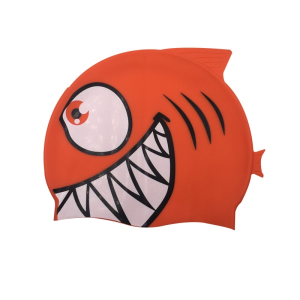 2-pack silikon vattentäta badmössor (orange + sjöblå) för barn 2-8 år