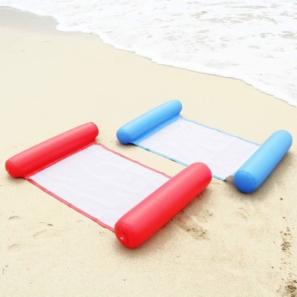 Gul flytende seng vannhengekøye oppblåsbar solseng for havbasseng
