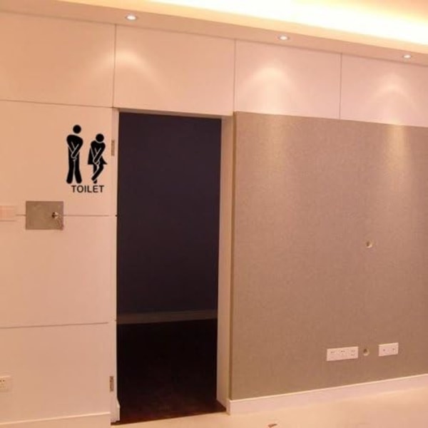 WC-tarra - Irrotettava DIY-sisustus - Seinätarrat Kodinsisustus Olohuone Höyhenseinätarra Irrotettava Söpö Mies Nainen Pesuhuone WC WC-tarra