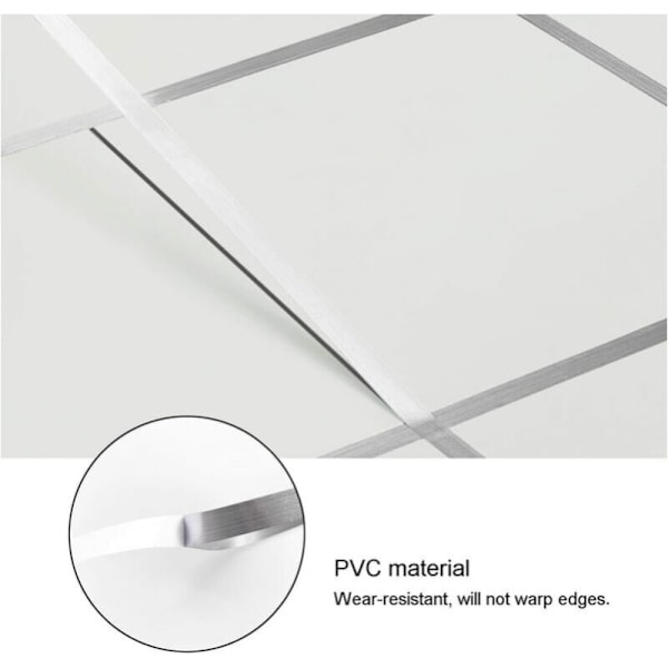 1 stk. Selvklebende dekorativ rull, Bånd PVC Plate Selvklebende gulv, Vanntett Miliage Gulv Selvklebende stripe for gulv, vegger, tak, dører og vindu