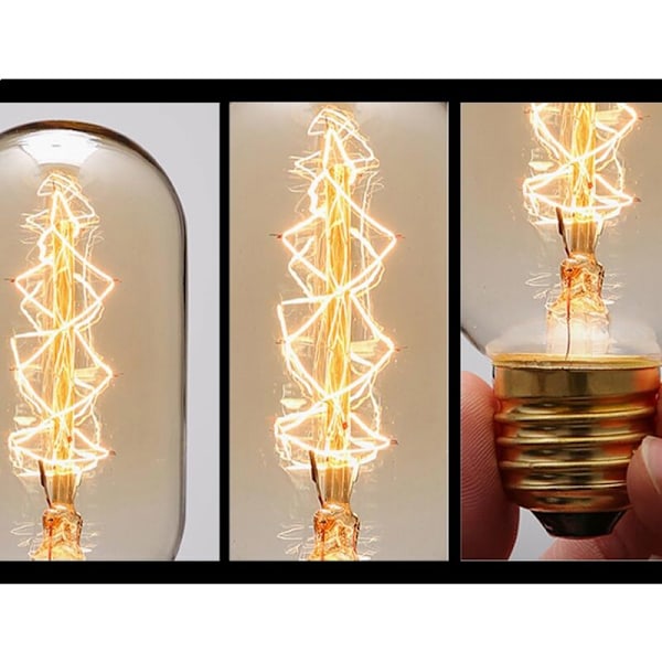 12 T45 Edison 40W pærer 40w Wolframlampe Retro Spiral 220V