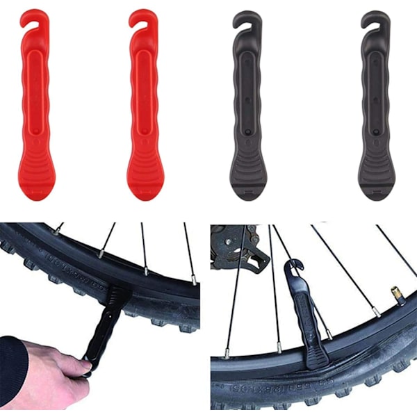 3 stk. cykel dæk løftestang, premium hærdet plast løftestang til reparation af cykel slange, cykel dæk skifter hjul løftestang fjerner reparation bræk værktøj K