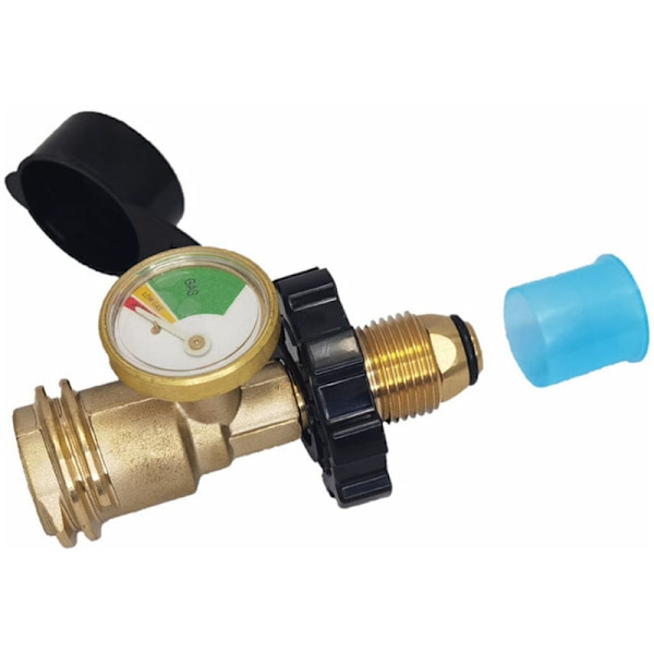 Pol-adapter for fosforescerende måleradapter for propanflaske med trykkmåler