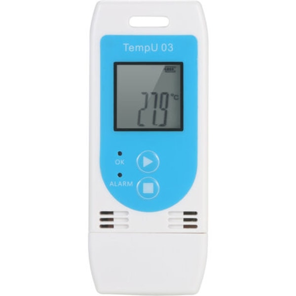 KKmoon USB Temperatur- och fuktighetsdatalogger Återanvändbar RH TEMP Fuktighetsdatalogger Fuktighetsloggmätare med 32 000 inspelningskapacitet, Modell: Blå B