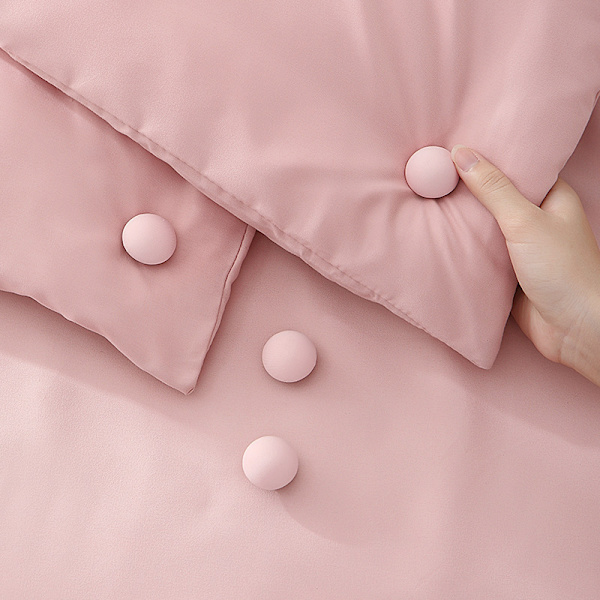 Fästklämma för täcke med klämma för sängkläder (rosa)