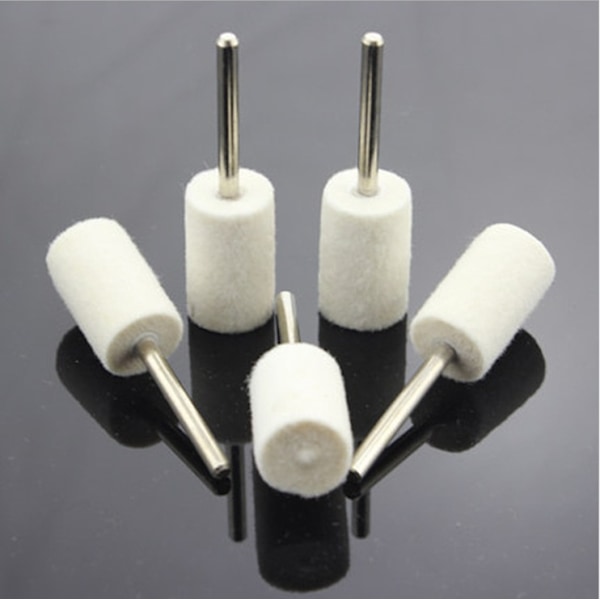 Poleringshette og svampullpoleringsskive Konisk ull slipehode 30PCS (sylinder 3*10MM)