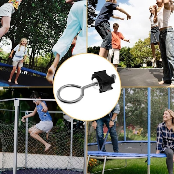 Set med 12 reservskruvar för studsmatta, distanser för studsmatta, tillbehörssats för studsmatta, fixering för stor och liten studsmatta