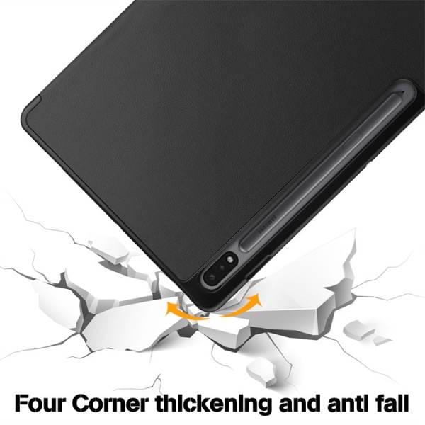 Etui til Samsung Galaxy Tab S8 Plus TAB S8 2022/S7 11 T870/T875 2020 nettbrett, deksel med flere vinkler, automatisk dvalemodus/vekkingsfunksjon