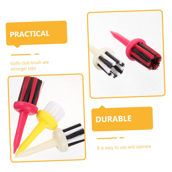 9 stk. Ball Nail Brush Utendørs Rengjøringsutstyr Utendørs Tilbehør Golfballer Rengjøringsbørste Golfklubb Børste Utskiftbare Golf Tees Børste Golfs Klubbrenser