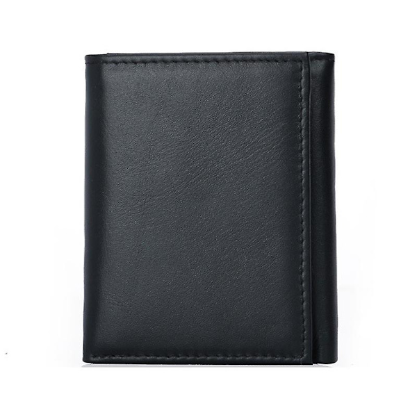 Herrar Stealth Mode Trifold Läderplånbok RFID-Blockering