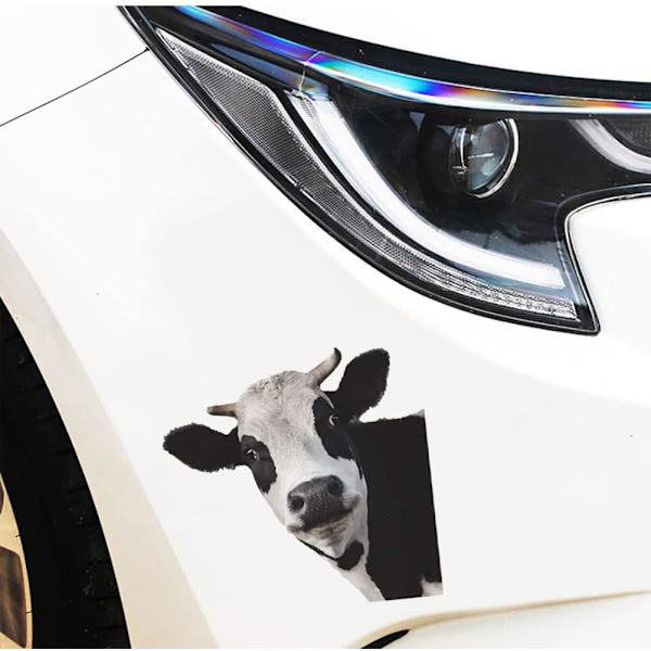 4 kpl 3D-lehmäauton tarroja, PVC-itseliimautuva vinyylitarra Sian tarrat Auto Moottoripyörä Auton ikkunaovi, Tarrat Tarrat