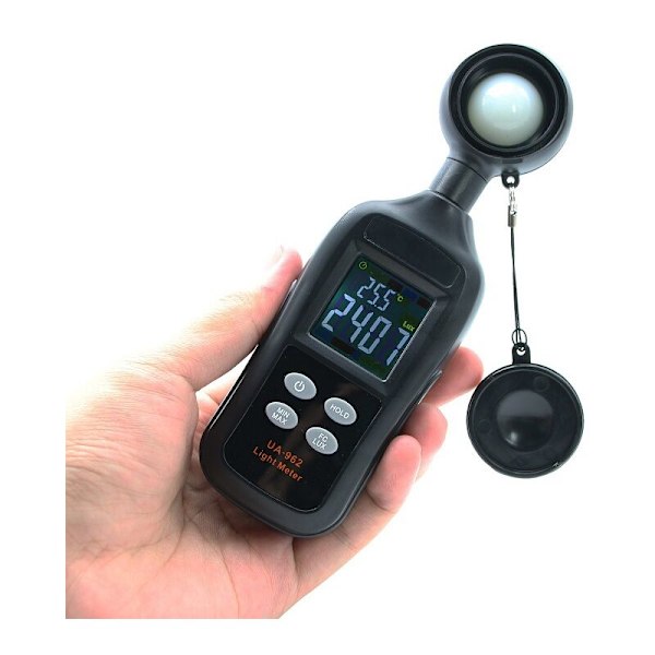 Digital luxmeter tester til luminositetsmåling, rumtemperaturmåler