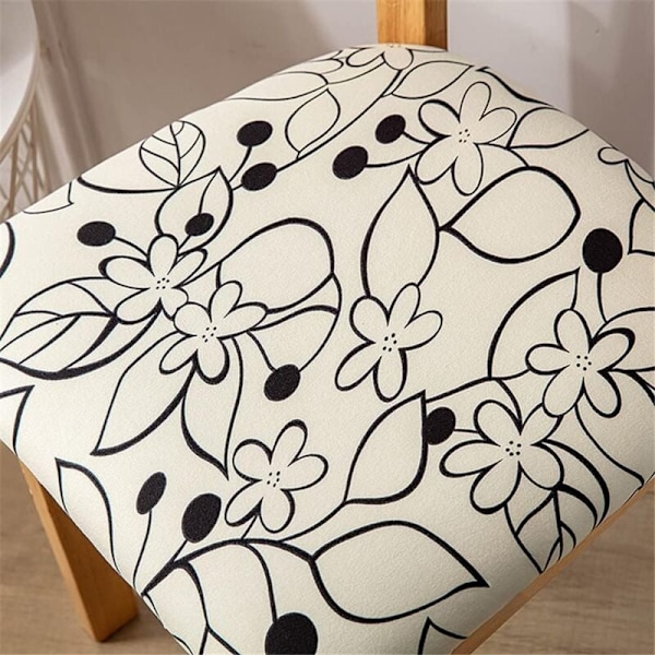 (frangipanier, 6 rum) Stolsöverdrag, set om 1, 2, 4 eller 6 spandex stretch stolar universal tvättbara sittstolar, för matsal, hotell