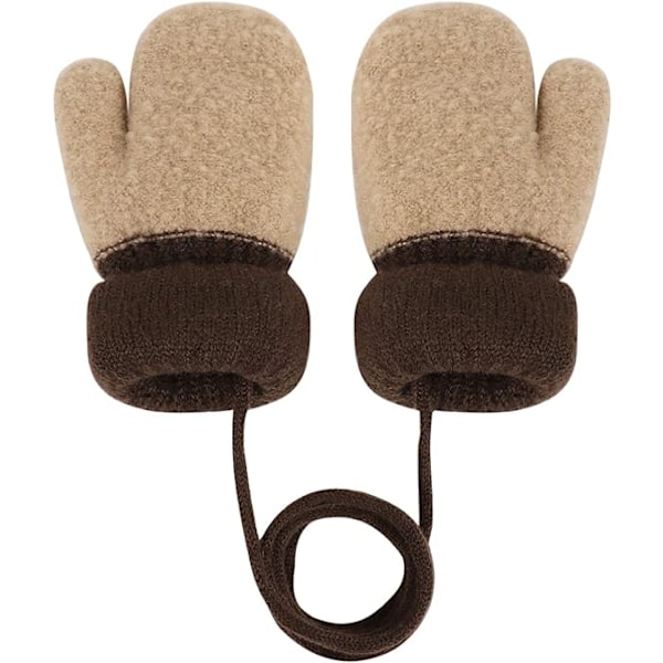 Stickade ullvantar vinter varma fluffiga helfingerhandskar söta tecknade handskar förtjockade sammet halsterhandskar födelsedag julklapp