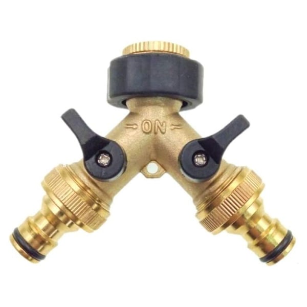 Brass 2 Way Tap Connector Adapter Double Tap Garden Tap Adapter w