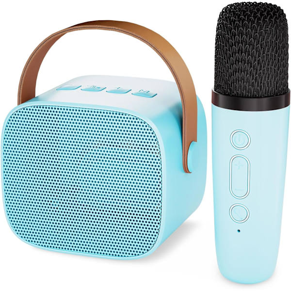 Mini Karaoke Maskin för Barn Vuxna, Bärbar Bluetooth Högtalare med Trådlös Mikrofon, Småbarns Mikrofon Leksak för Flickor och Pojkar Födelsedagsfest