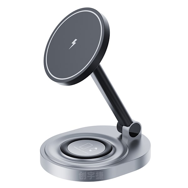 W14 Magnetisk trådlös laddare - 3-i-1 justerbar hopfällbar trådlös laddare för Apple Phone Watch-hörlurar