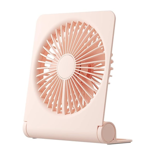 (Pink) Pieni kannettava USB -ladattava pöytätuuletin, 160° kallistus, jossa