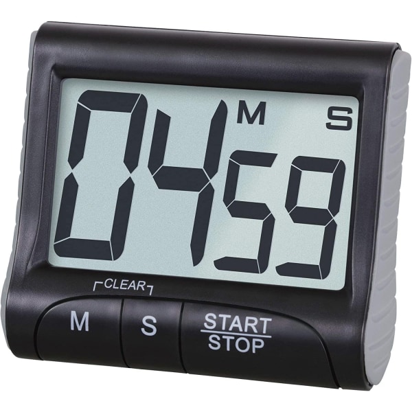 Stor display kökstimer - Digital timer magnetisk baksida högt larm sladd nedräkning 78*70*25mm
