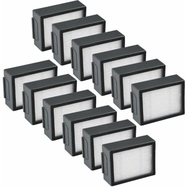 12 stk HEPA-filter for Roomba Robot i og e-serien i3 i4 i6 i7 i8 e5 e6 +mer