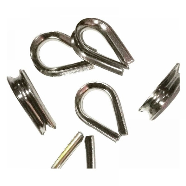 1 stk. 3 mm rustfrit stål -formet hjerteformet terminal, 304 metal kabelbeskyttelsesring